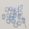 Vidrio transparente polvo dorado tridimensional agujero recto flor de tulipán hojas cuentas diy aretes tocado pulsera colgante material