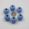 Contas acrílicas de furo grande de 26mm Contas de cor macaron Acessórios para joias artesanais DIY Acessórios para malas