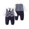 Ropa para Bebé de Hombre Luna Llena Cien Días Un Año Ropa Tesoro de Hombre Vestido Primavera y Otoño Bebé Caballero Mameluco Guapo Clase A