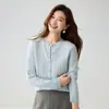 Cárdigan de Cashmere Tejido en Cable de Estilo Clásico, Nueva Colección Otoño/Invierno 2026, Cuello Redondo, Elegante Prendas de Abrigo de Un Solo Botón