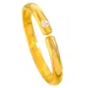 Pulseira Aberta Brilhante Ouro 24K Inlaid Zircônia Estilo Igual da Loja de Ouro Puzuo Luxo Acessível Pulseira de Alta Qualidade Pulseira para Mulheres