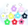 Colgante Llavero Botella de Agua de Goma Suave PVC Accesorio Taza Térmica Colgante de Flor Colorida Dopamina