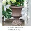 Base de Vasos de Flores Coluna Romana Estilo Europeu Decoração de Jardim Pátio Villa Varanda Arranjo de Celebração de Casamento Ornamentos Redondos de Chão