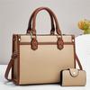 [Bolsa Feminina Shichen] Bolsa Casual Casual 2025 Nova Moda Cor de Contraste Bolsa Sogra Grande Capacidade Terno Feminino