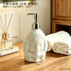 Botella de Recarga de Gel Antibacterial Ganesha Blanco y Negro Dispensador de Jabón Encimera de Baño en Casa Tipo Prensa Botella de Gel de Ducha Loción