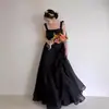 Vestido de Noite Estilo Coreano 2026 Novo Modelo Amarelo Sem Costas Roupa de Estúdio para Sessão de Fotos Sem Mangas Usável no Dia a Dia Vestido de Fotografia