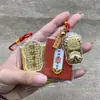 Popular Dibujo Animado Versión Q Mazu Bolsa Colgante de Lámina Dorada Diosa del Mar Cadena para Teléfono Souvenir Atrae Riqueza y Seguridad Venta al por Mayor