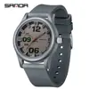 Sanda Moda Estilo Coreano Moderno Reloj de Cuarzo Estudiante Sencillo Nicho Manecillas Reloj de Cuarzo Deportivo Resistente al Agua Reloj de Cuarzo