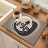Serie Simple Moderna Esterilla Absorbente Drenante de Barro Diatomeas Cocina Estufa Encimera Fregadero Lavado de Platos Antideslizante Sin Lavado Posavasos
