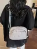 Bolso Bandolera de Tela de Nylon para Mujer Verano Nuevo Versátil Casual Moda Múltiples Compartimentos Bolsa de Maquillaje Bolso de Lienzo para Mamá