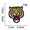 Parche Bordado de Tigre para Toalla de Alta Resistencia, Parche Bordado de Cabeza de León, Parche Bordado para Accesorios de Ropa, Fábrica de Origen