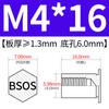 Yishenglong Pernos Remachables para Agujero Ciego de Acero Inoxidable Tuercas Remachables Placa de Presión Hexagonal Rosca Bsos-M3M4