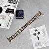 Correa de Metal con Recortes Cuadrados Adecuada para Apple Watch 678910ª Generación Apple Watch Pulsera de Aleación de Zinc