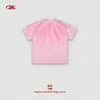 Camiseta Manga Curta Loose Estilo Americano Bk Masculina 250g Algodão Puro Lavado com Design Gradiente de Padrão de Raios Irregulares.