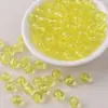 Contas redondas transparentes coloridas de plástico com furo reto em cores de doce, contas soltas para correntes de celular DIY, pulseiras e acessórios de joalheria atacado