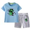 Meninos e meninas terno verão 2023 novo bebê solto shorts de manga curta all-match terno de duas peças roupas infantis de verão
