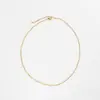 Collar de cadena fina de acero inoxidable con piedra ojo de gato francesa transfronterizo europeo y americano, collar de nicho con clip de cuentas ins, accesorio versátil para la clavícula