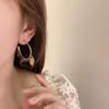 Pendientes Estilo Coreano con Estampado de Leopardo, Tachuelas Exageradas de Resina de Acetato con Borlas de Metal, Adelgazantes, Elegantes, Pendientes de Lujo Ligero