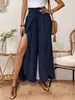 Pantalones Casuales Ligeros y Transpirables para Mujer 2026 con Dobladillo Dividido y Cinturón Suelto para Primavera, Verano y Otoño