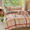Colección nueva 2026: Juego de ropa de cama de cuatro piezas, 100% algodón, engrosado, cepillado y estampado, que incluye una funda de edredón, una sábana plana y una sábana ajustable