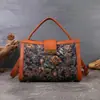 2026 Nova Bolsa Bordada, Bolsa de Ombro Transversal Retro Feita à Mão, Bolsa Feminina Transfronteiriça, Bolsa Tote Moda Europeia e Americana para Mulheres