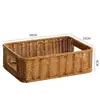Cesta de Almacenamiento Tejida de Mimbre, Caja de Almacenamiento para Snacks, Cesta, Cesta de Almacenamiento, Mesa de Almacenamiento de Ratán para Juguetes