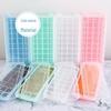 Forma de Bloco de Gelo de Silicone com Tampa Caixa de Armazenamento Doméstico para Bloco de Gelo Congelado Fácil de Desenformar Artefato para Fazer Gelo Forma de Bloco de Gelo Quadrada
