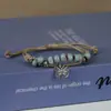 Pulsera de Cerámica de Mariposa Fresca y Sencilla, Pulsera de Cuerda Hecha a Mano con Cuentas de Cerámica Agrietada, Suministro Mayorista de Cerámica de Jingdezhen