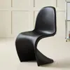 Silla de Comedor Nórdica Silla de Plástico para el Hogar Respaldo Apilable Simple Silla de Negociación Pan Dong Popular en Internet Estilo ins Taburete de Maquillaje