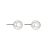 Pendientes de Plata Pura S999 con Perlas Naturales de Agua Dulce para Mujer, Simples y de Moda, de Alta Gama y Exquisitos, Venta al por Mayor de Pendientes de Perla