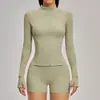 Traje Fitness de Secagem Rápida Transfronteiriço Europeu e Americano com Zíper Traje Casual para Mulheres Traje Esportivo para Ciclismo e Corrida ao Ar Livre 4510