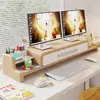 Suporte Ajustável em Altura para Computador, Suporte de Posicionamento de Monitor para Mesa de Escritório, Mesa de Trabalho com Prateleira de Armazenamento com Gaveta, Suporte para Laptop