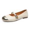 ZHR Zapatos Mary Jane para Mujer Primavera y Verano 2024 Nuevos Boca Baja Fondo Suave Zapato Único Estilo Francés Zapatos Estilo Chanel con Falda