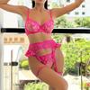 Directo de fábrica AliExpress ins love bordado costuras tirante lencería sexy kit de lencería sexy 1753