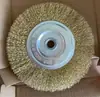 Cepillo de Rueda de Alambre de Acero de 6 Pulgadas con Rollo de Alambre Grueso de 5/8 de Pulgada de Acero de Alto Carbono Adecuado para Pulir en Rectificadoras de Banco