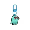 Llavero de Goma Suave de Fantasma de Halloween Dibujado Hebilla de Puerta en Forma de 8 en Forma de U Llavero Pinza de Langosta Figura de Muñeco Hebilla Colgante Adorno