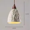 Lámpara colgante vintage para mesita de noche, color crema, estilo japonés wabi-sabi, lámpara colgante retro de travertino amarillo para recibidor, pasillo, comedor