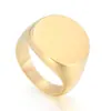 Anillo de Acero Inoxidable Liso Grabable con Logo Láser, Anillo Redondo Geométrico de Acero Inoxidable para Hombres y Mujeres, Transfronterizo