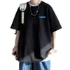 Camiseta de Manga Curta para Meninos, Marca da Moda, Versátil, Caimento Solto, Cor Lisa de Verão, Novo Estilo 2022, Camiseta Juvenil Super Popular