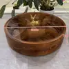 Caja de Madera Compartimentada para Dulces y Frutas Secas con Tapa, Caja de Madera para Semillas de Melón y Cacahuetes, Caja de Frutas Creativa Estilo Chino Nuevo
