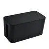 Caja de Almacenamiento de Cables de Madera de Bambú a Prueba de Polvo para Escritorio Almacenamiento de Cables de Datos Caja de Gestión de Cables de Alimentación Cable de Enchufe Cable de Computadora