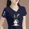 Camiseta de manga corta para mujer de comercio exterior transfronterizo, con excedente, corte holgado, talla grande, disimula el vientre y oculta la grasa, top adelgazante, camiseta básica