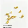 Cuentas espaciadoras de tres vías pagoda incrustadas con diamantes, chapadas en oro de plata S925, accesorios para joyería DIY para pulseras