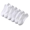 Calcetines Blancos Cortos para Hombre y Mujer, Calcetines de Algodón Negros Transpirables de Doble Aguja Color Sólido, Calcetines Deportivos Bajos, Calcetines de Verano para Estudiantes, Delgados
