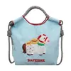Bolsa Saco Fofa Bordada Estilo Japonês Dachshund para Mulheres 2026 Novo Modelo Bolsa para Celular Bolsa de Ombro Transversal para o Dia a Dia Preta