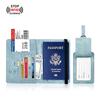 Bolsa para pasaporte antimagnética de piel PU etiqueta de equipaje traje piel antirrobo cepillo tarjetero RFID bolsa para identificación en stock funda para pasaporte