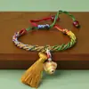 Set de Pulseras Zongzi del Festival del Bote del Dragón, Estilo Étnico Hecho a Mano DIY Festival Unisex Cuerda Colorida Mayoreo
