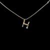 Collar de letras femenino europeo y americano ins collar de circonitas de oro de 18k diseño nicho cadena clavicular temperamento simple cadena de suéter