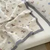 Conjunto de Colcha Acolchoada de Algodão e Linho Lavada em Alta Temperatura Novo para Primavera e Verão Conjunto de Três Peças Colcha 100% Algodão Classe A Peça Única Capa de Edredom Fresca e Simples