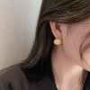 Pendientes Metálicos Texturizados de Moda Dongdaemun Estilo Coreano Pendientes Minimalistas Suaves Selecciones Populares de Influencers para Sesiones de Fotos